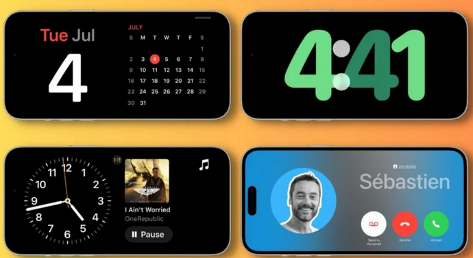 翰林镇苹果手机维修分享iOS17横屏充电待机显示有什么好处 