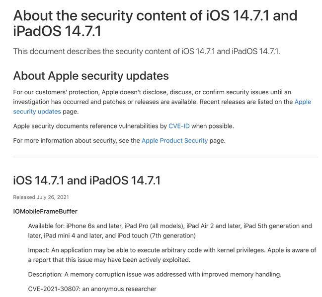 翰林镇苹果手机维修分享iOS 14.7.1 正式版更新内容及升级方法 